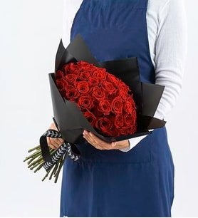 Deluxe 50 Kırmızı Gül Buketi